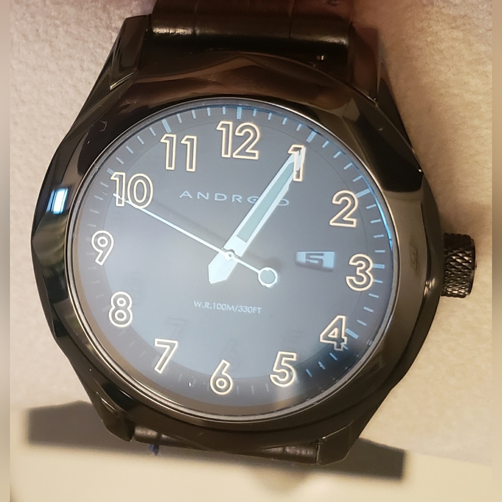 Android Mens Euxine 45 Blackout Crystal Watch NEW Made In USA